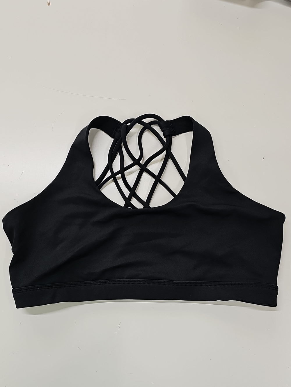 Constantly Varied Gear Butterfly Back Sports Bra, Solid Black, XL, Missing Pads